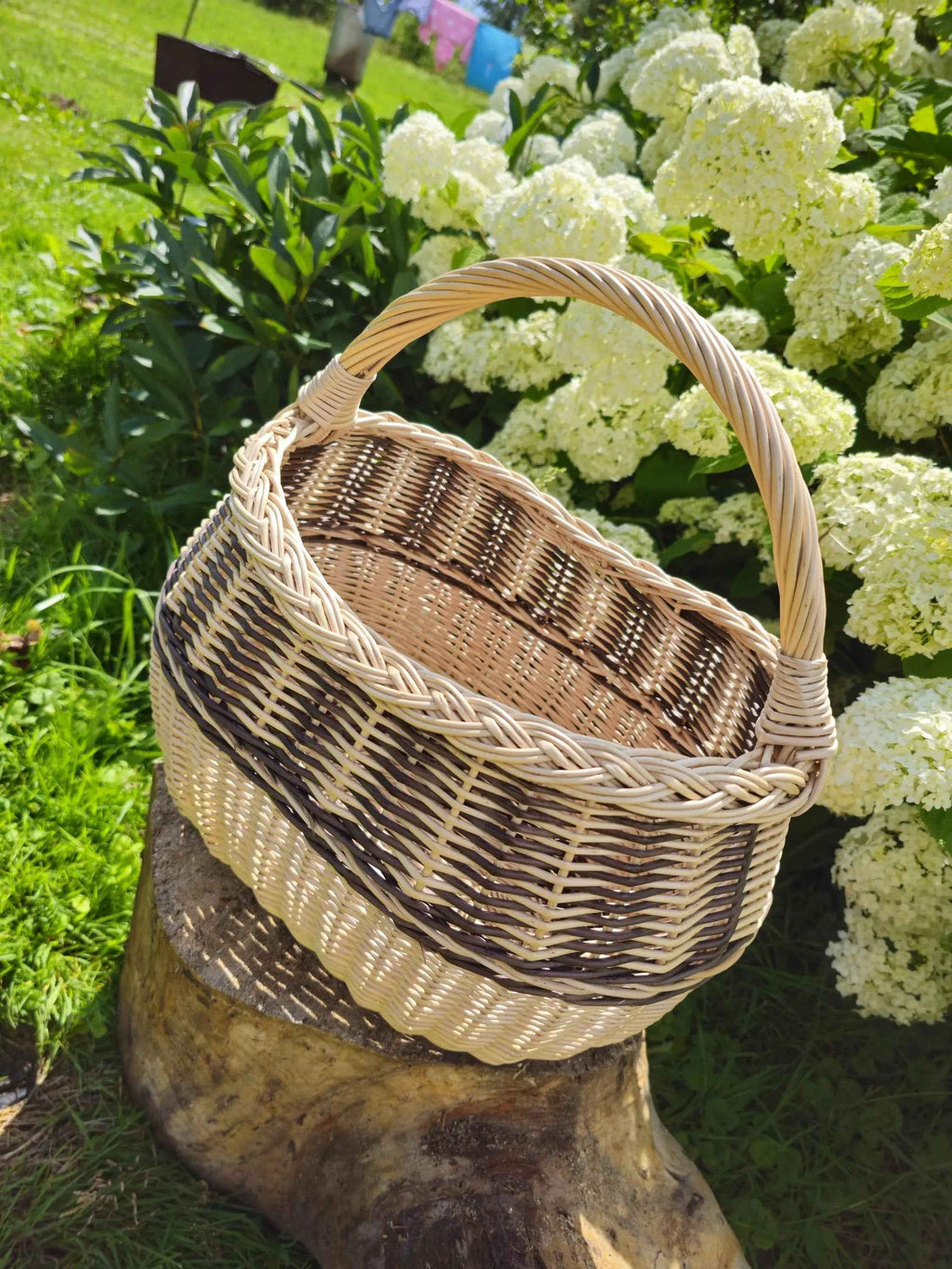 Wicker basket 039b - NaturelyWoven wicker - handmade