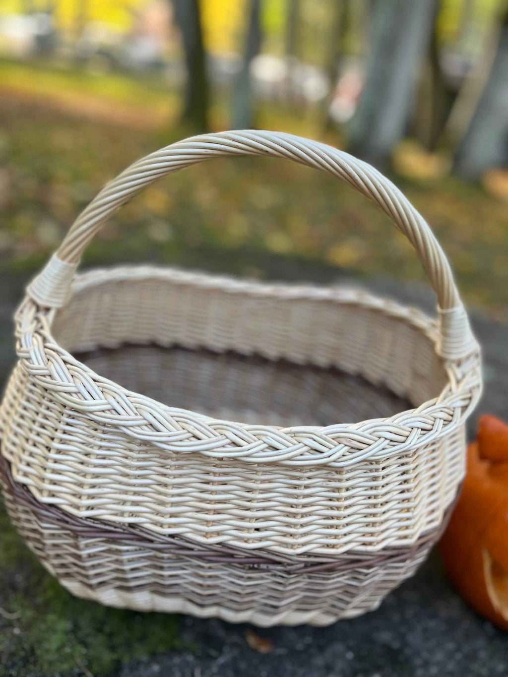 Wicker basket 039b - NaturelyWoven wicker - handmade