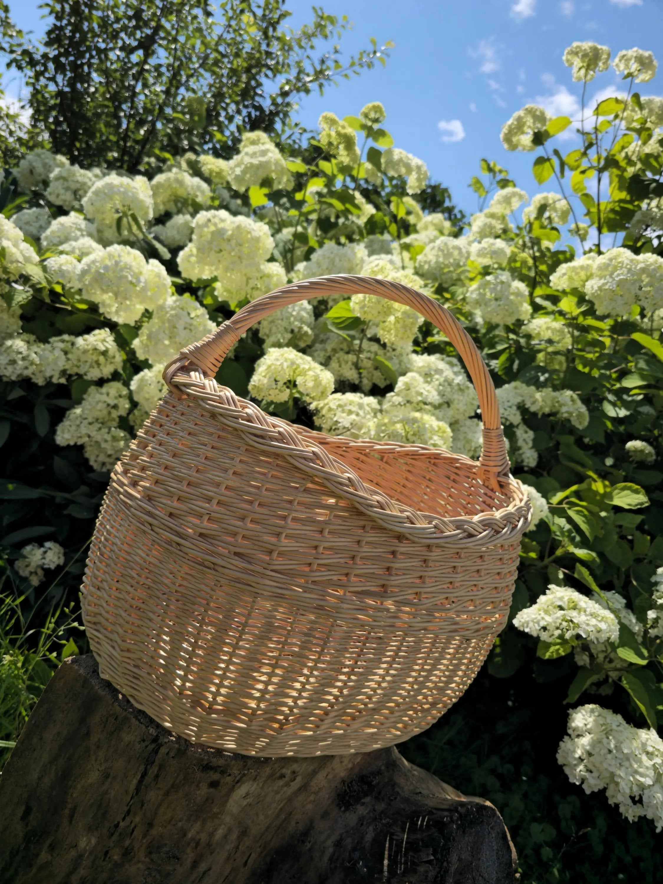 Wicker basket 039b - NaturelyWoven wicker - handmade