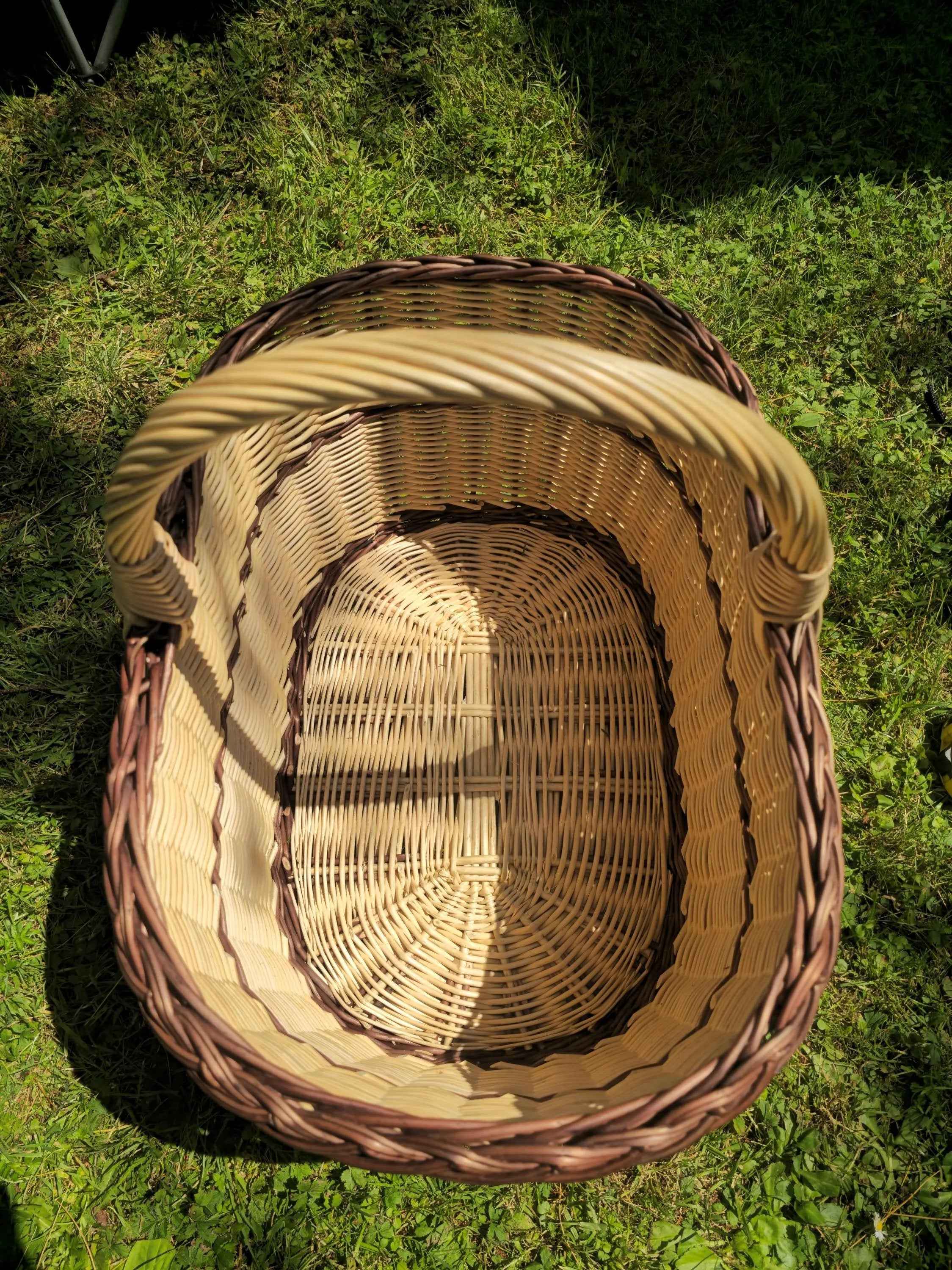 Wicker basket 040b - NaturelyWoven wicker - handmade