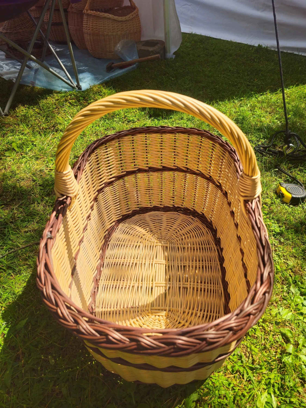 Wicker basket 040b - NaturelyWoven wicker - handmade