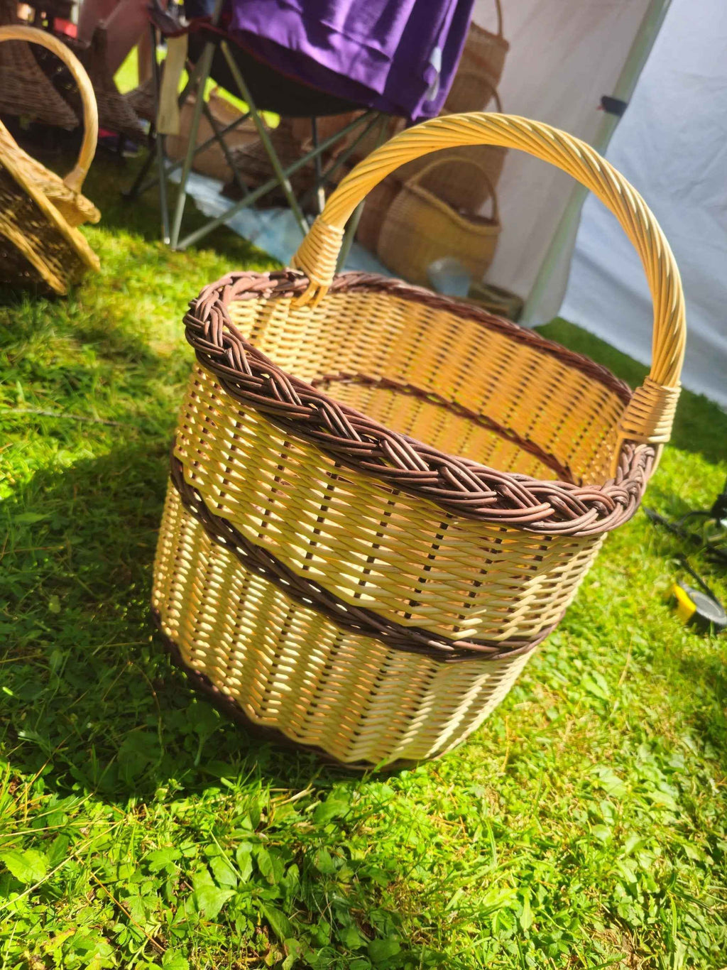 Wicker basket 040b - NaturelyWoven wicker - handmade