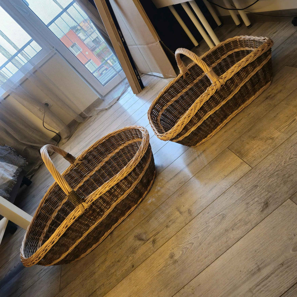 Wicker baskets set 030b - NaturelyWoven wicker - handmade