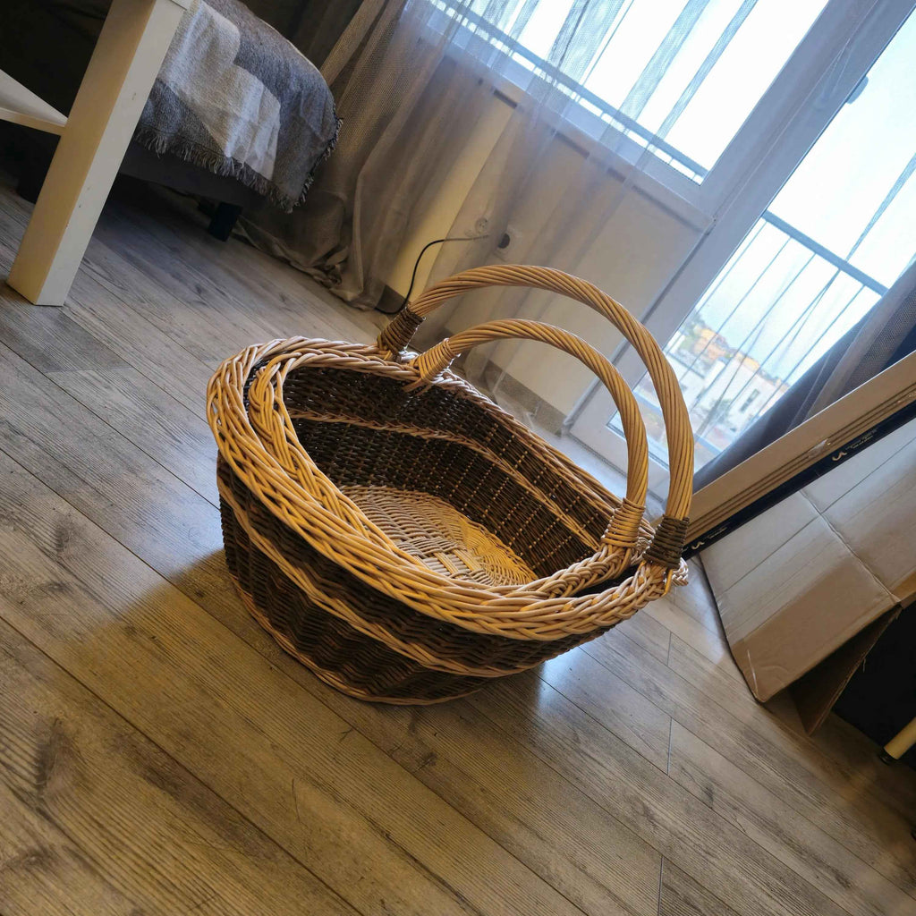 Wicker baskets set 030b - NaturelyWoven wicker - handmade