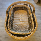 Wicker baskets set 030b - NaturelyWoven wicker - handmade