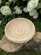 Wicker plate 044b - NaturelyWoven wicker - handmade