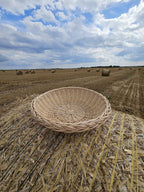 Wicker plate 044b - NaturelyWoven wicker - handmade
