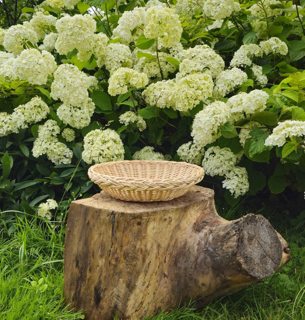 Wicker plate 044b - NaturelyWoven wicker - handmade