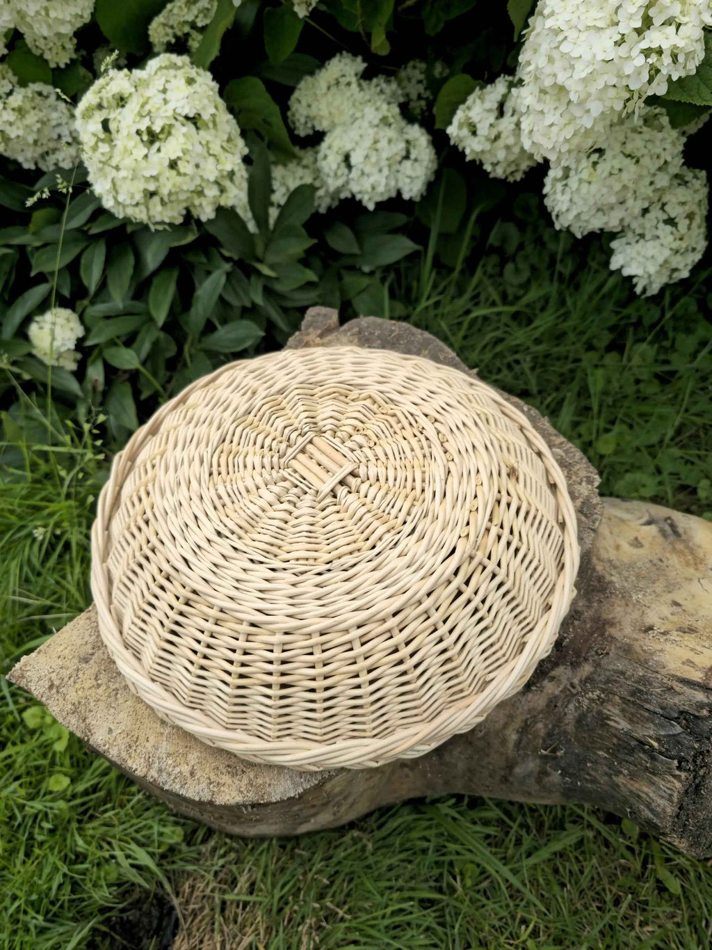 Wicker plate 044b - NaturelyWoven wicker - handmade