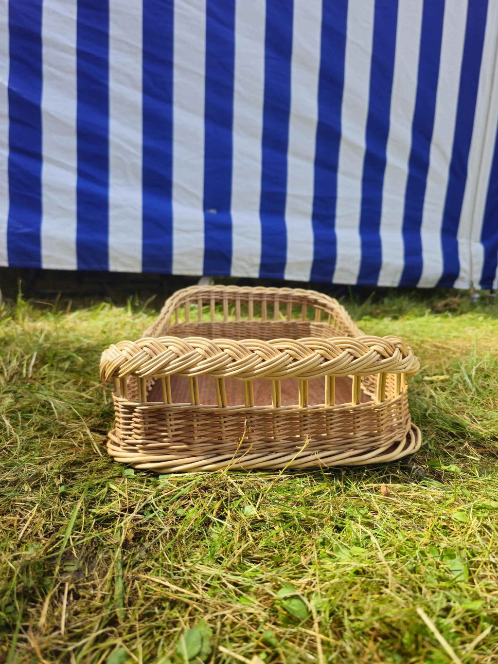 Wicker serving tray 006r - NaturelyWoven wicker - handmade