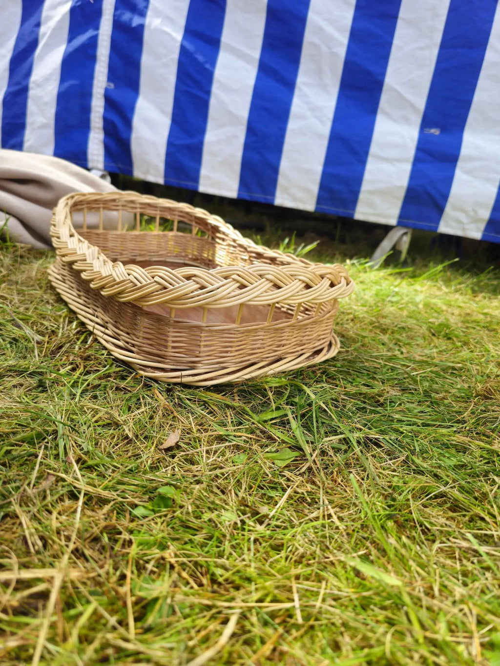 Wicker serving tray 006r - NaturelyWoven wicker - handmade