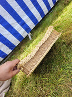 Wicker serving tray 006r - NaturelyWoven wicker - handmade