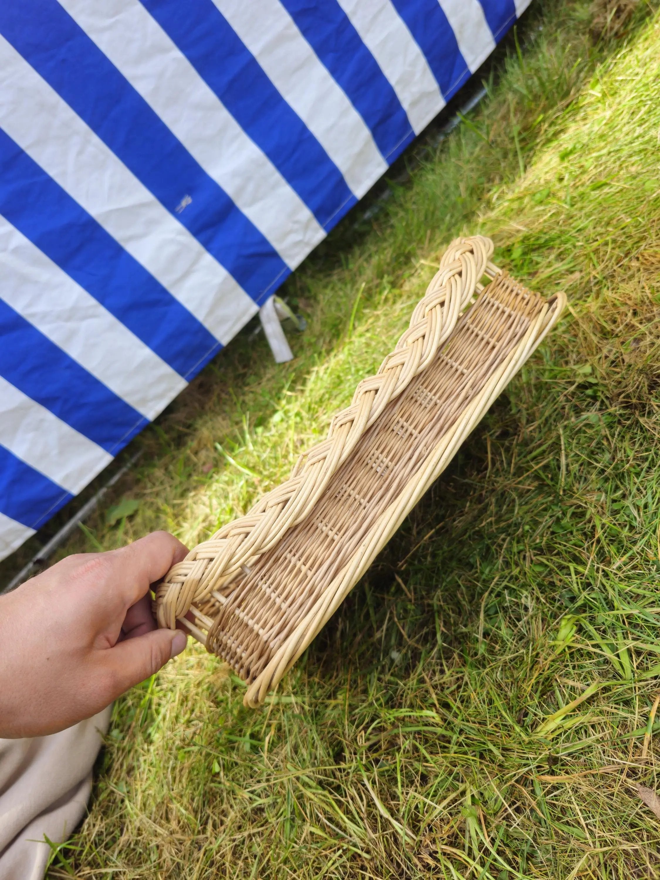 Rustic Willow Tray - Handwoven Rectangular Wicker Basket for Kitchen & Decor - NaturelyWoven
