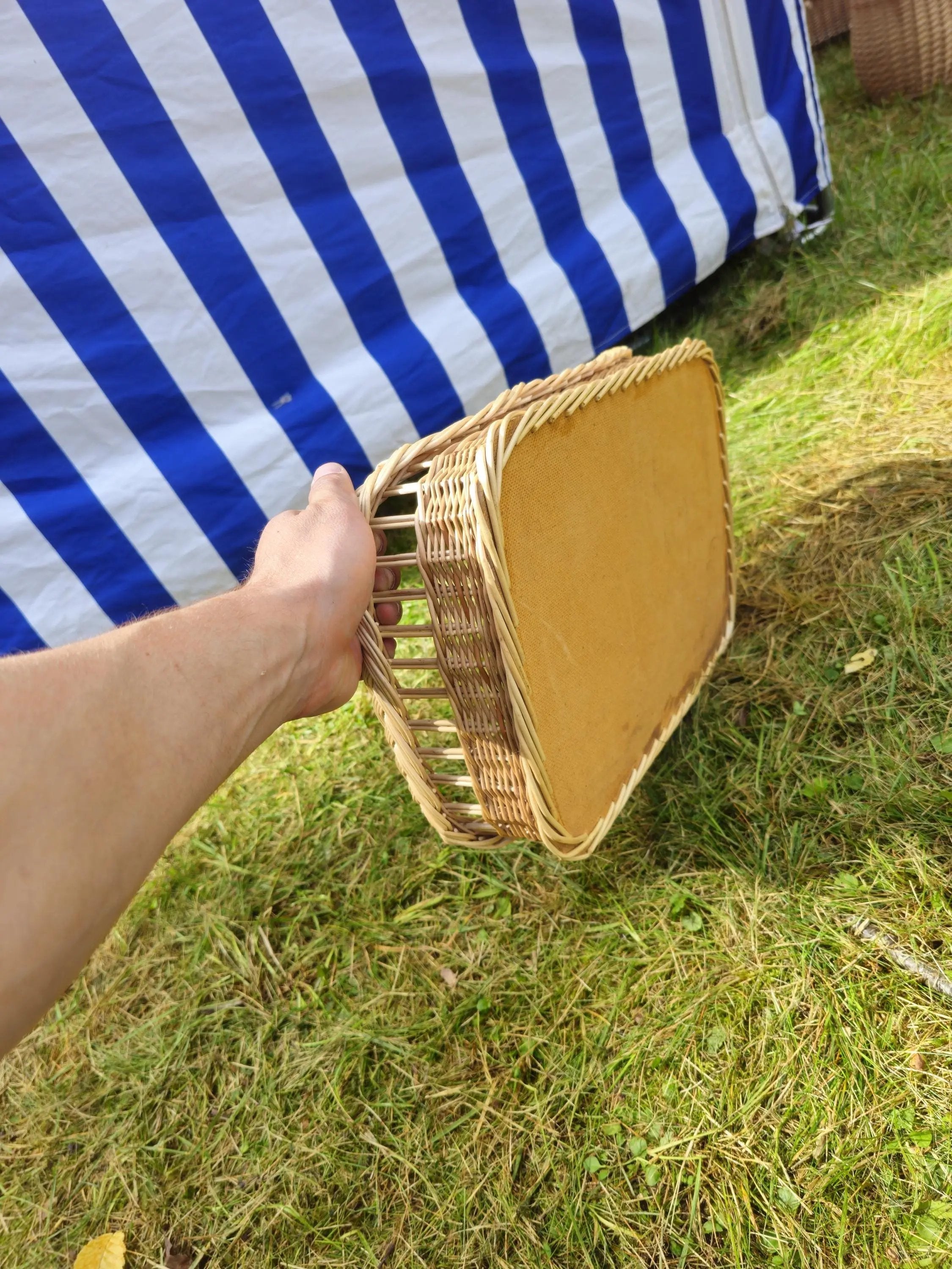 Rustic Willow Tray - Handwoven Rectangular Wicker Basket for Kitchen & Decor - NaturelyWoven