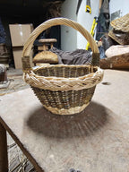 Small wicker basket 042b - NaturelyWoven wicker - handmade