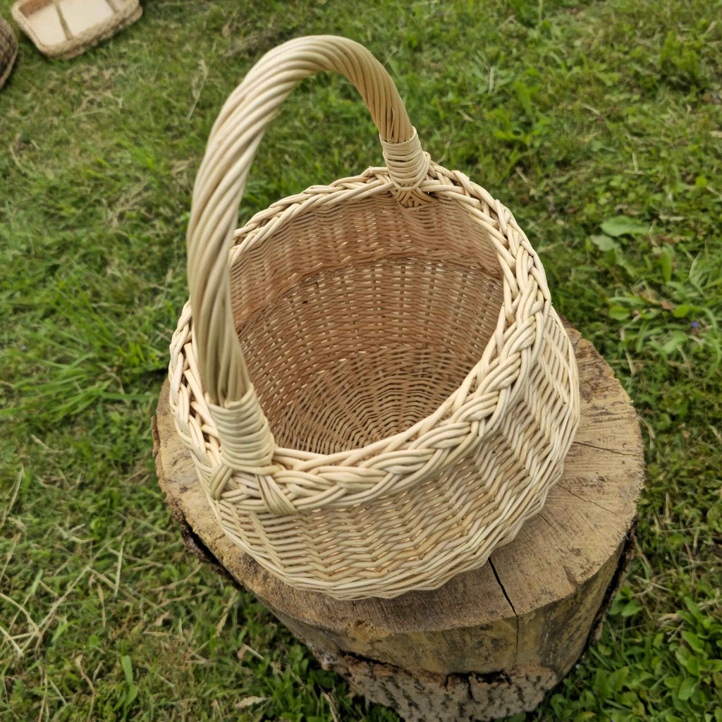 Small wicker basket 021b - NaturelyWoven wicker - handmade