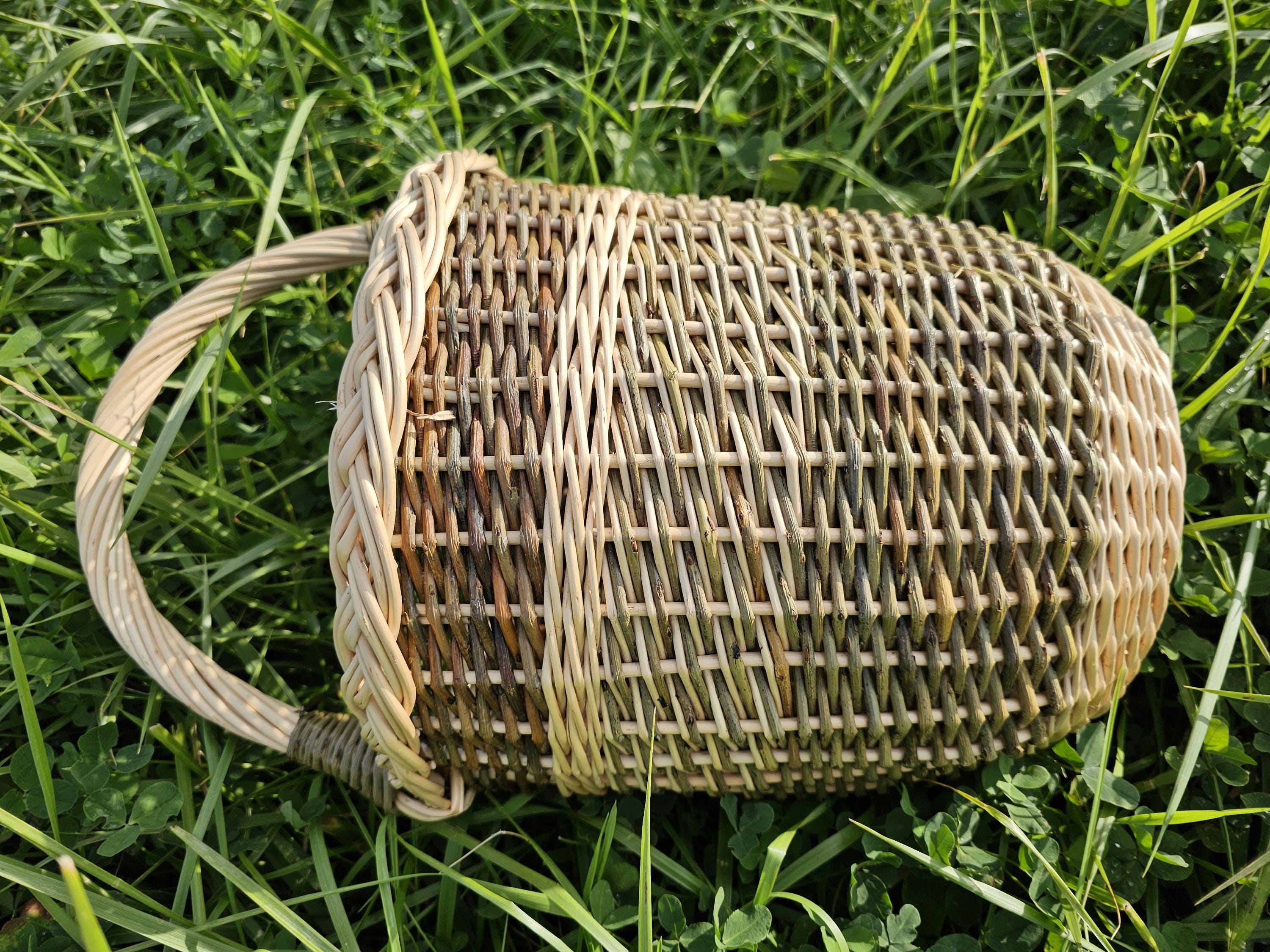 Aukšta sodo pintinė su rankena — vytelių pintinė, 5 nuotrauka