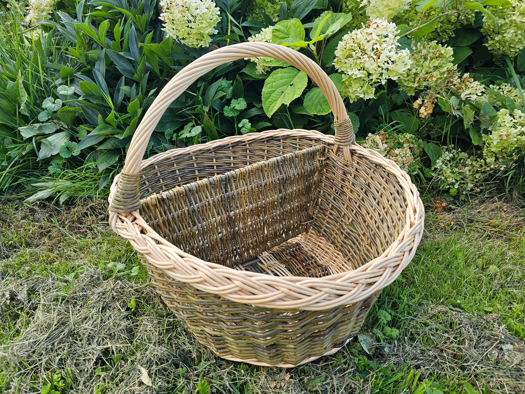 Dvispalvė iškylų pintinė su pertvara — pikniko pintinė, 5 nuotrauka