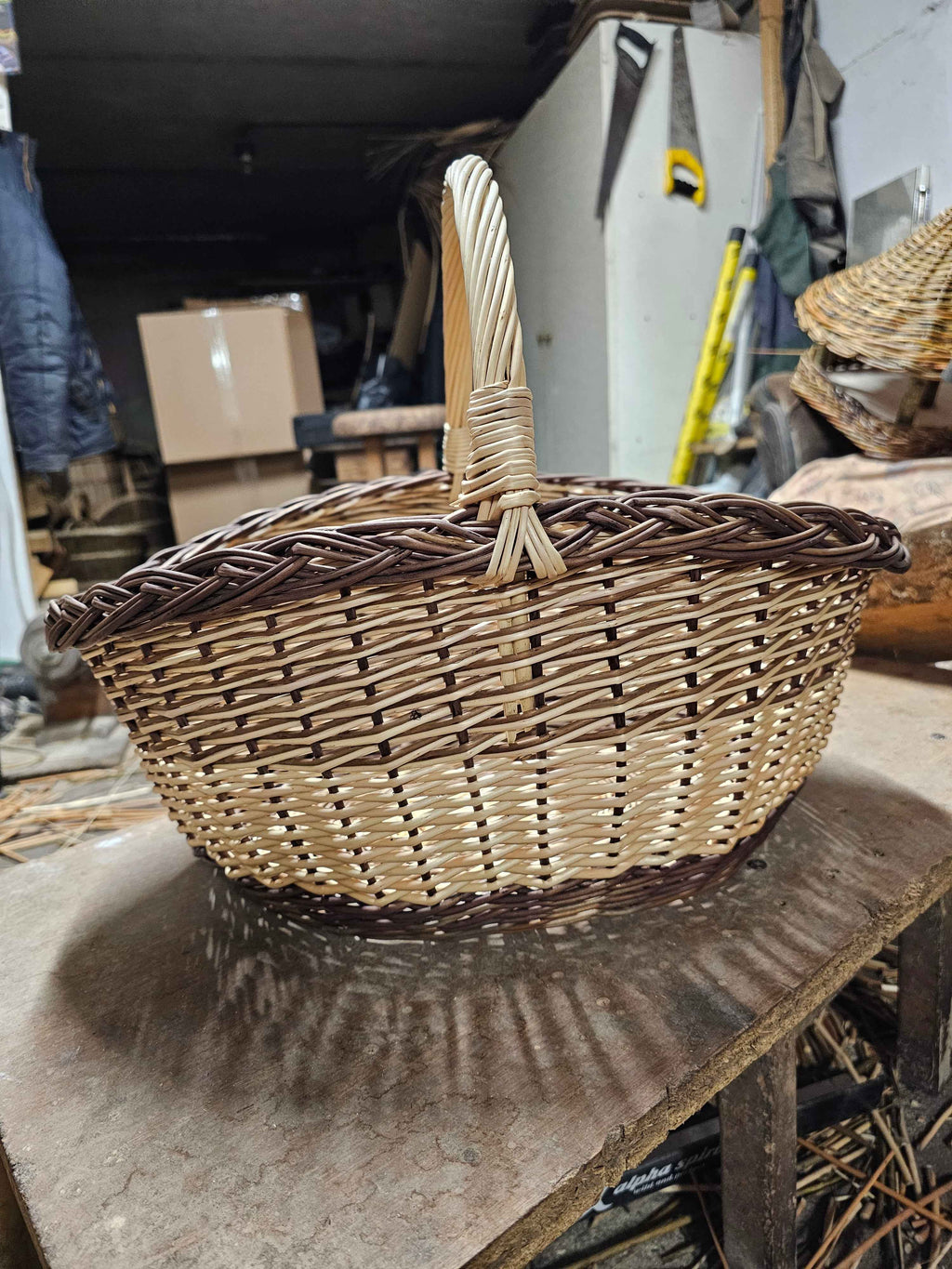 Wicker basket 045b - NaturelyWoven wicker - handmade