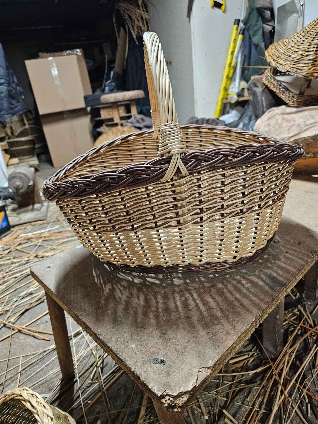 Wicker basket 045b - NaturelyWoven wicker - handmade