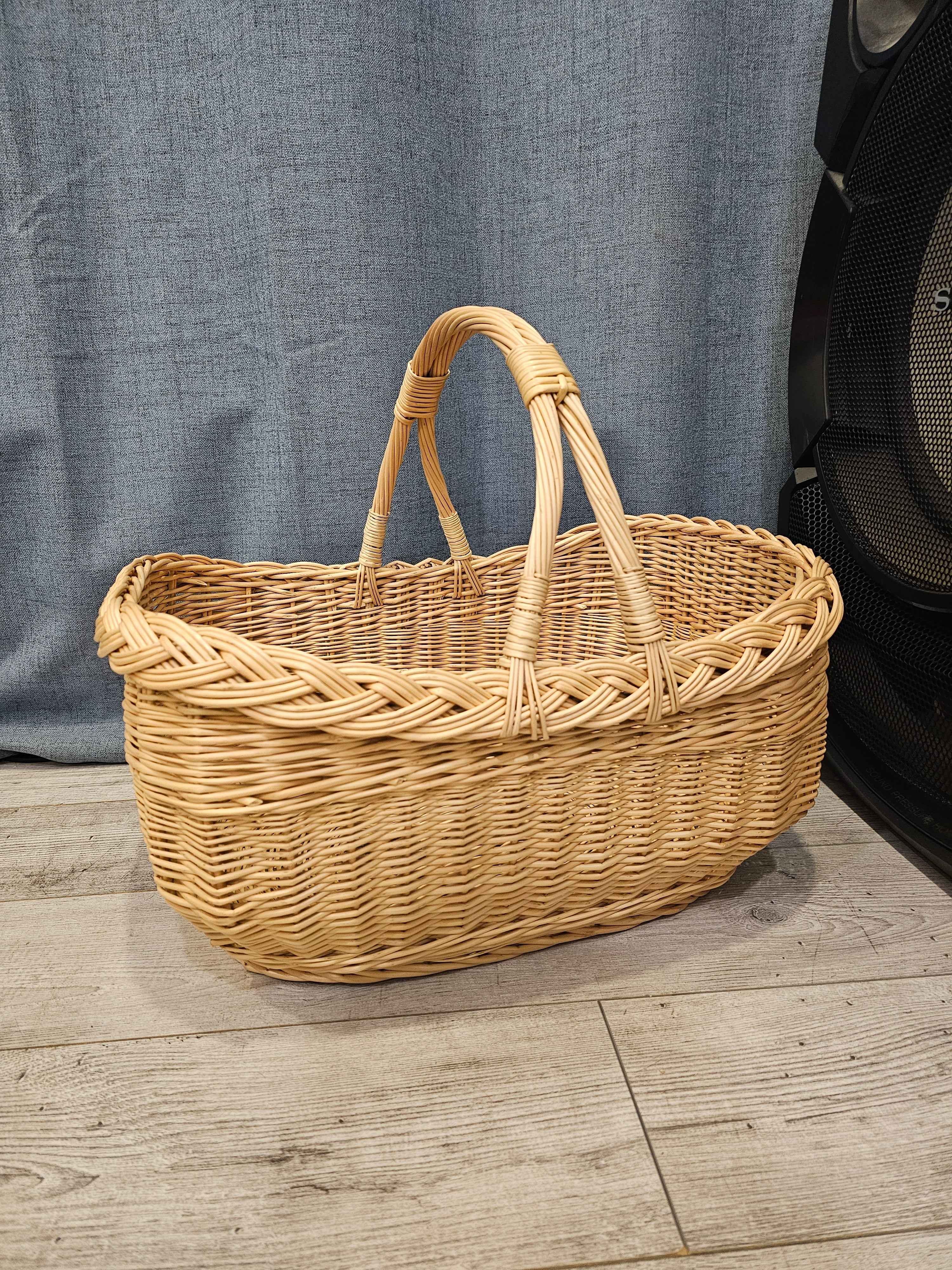 Wicker basket 016r - NaturelyWoven wicker - handmade
