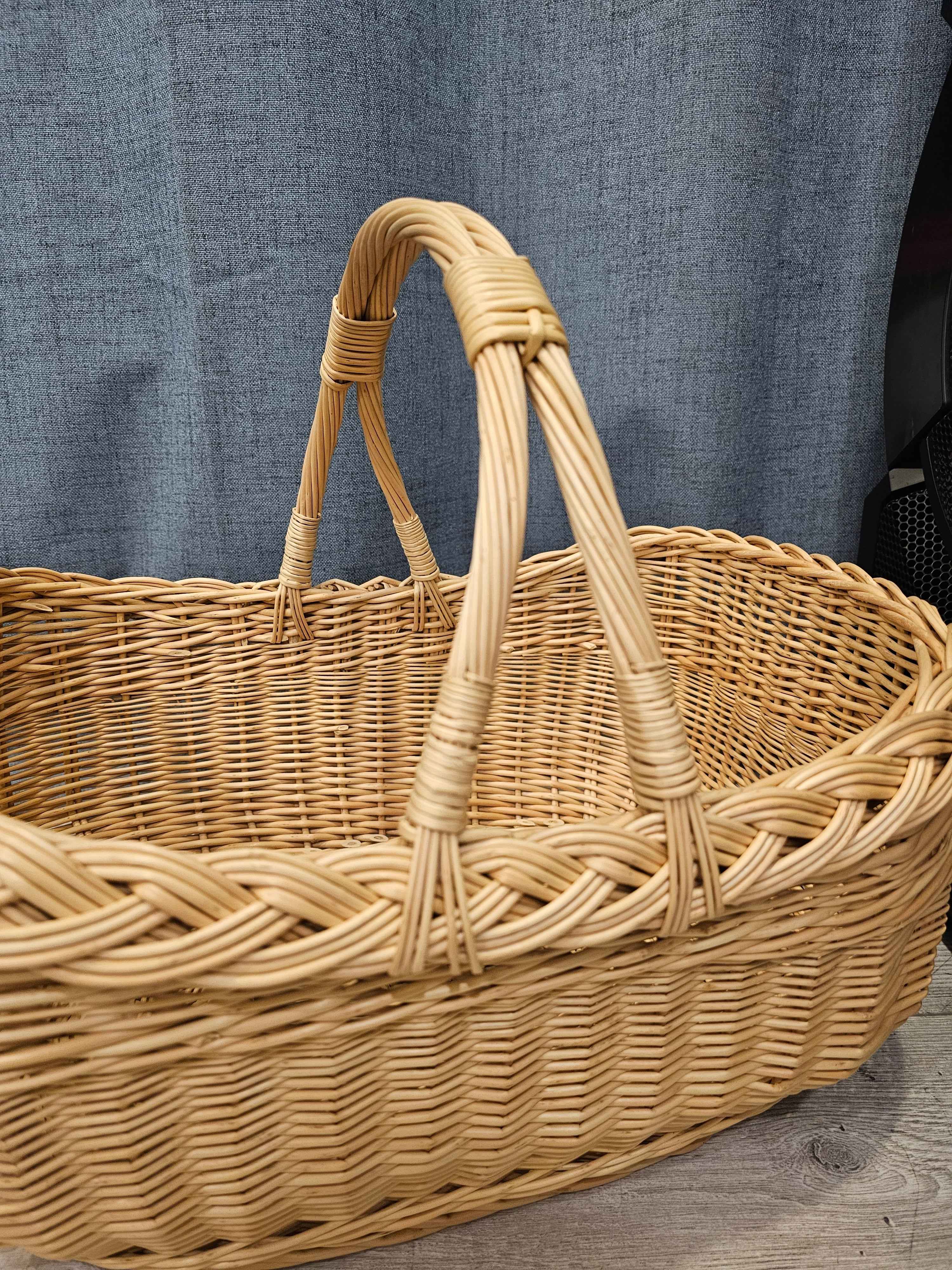 Wicker basket 016r - NaturelyWoven wicker - handmade