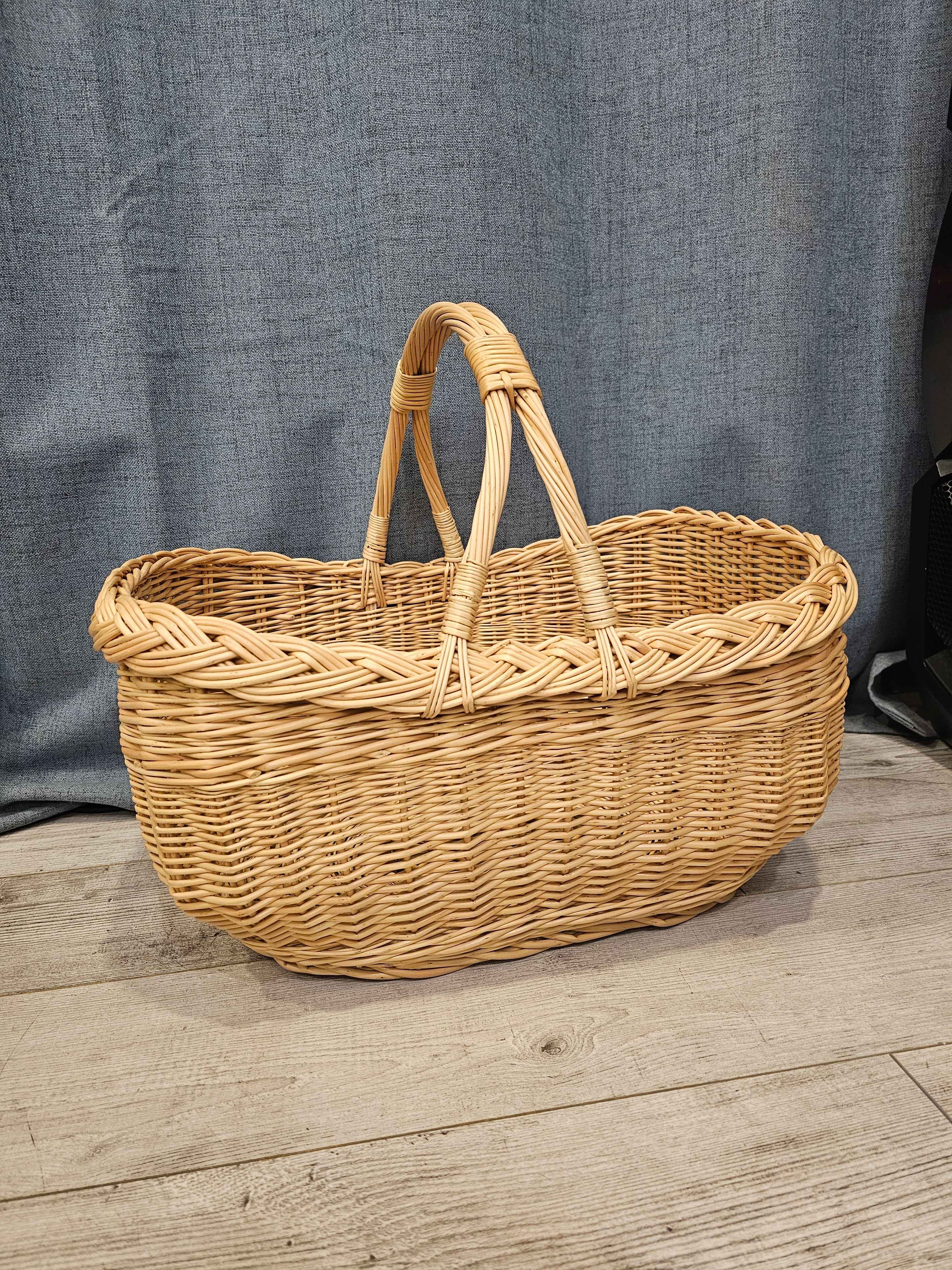 Wicker basket 016r - NaturelyWoven wicker - handmade