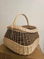 Wicker basket 017r - NaturelyWoven wicker - handmade