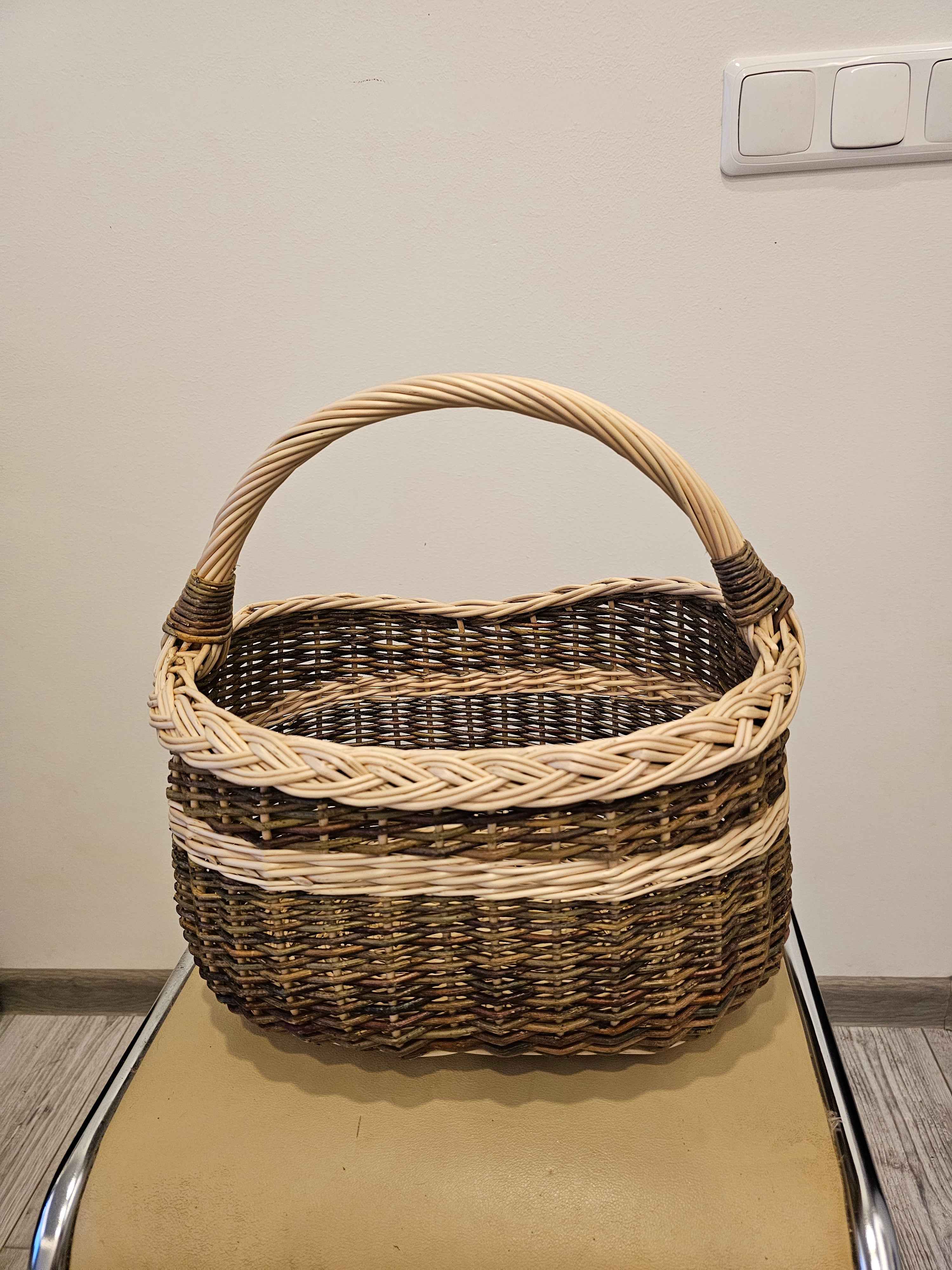 Wicker basket 018b - NaturelyWoven wicker - handmade