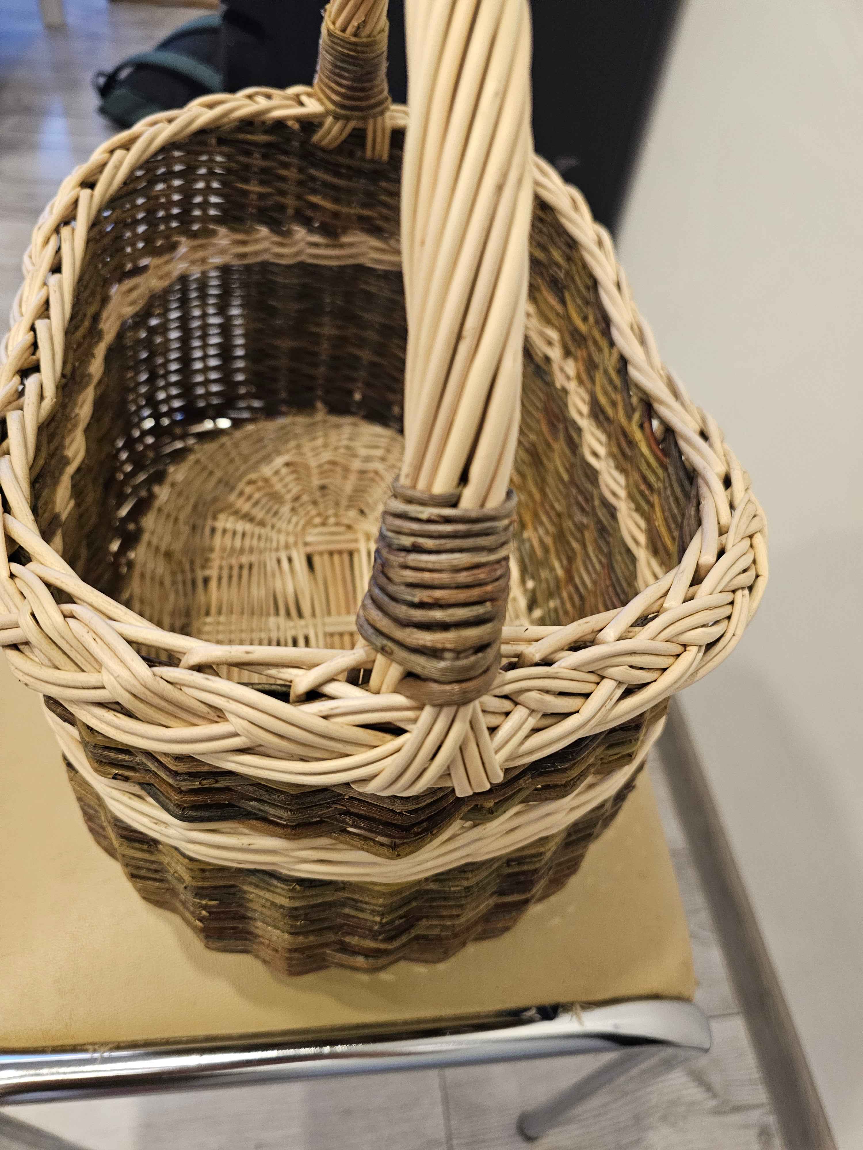 Wicker basket 018b - NaturelyWoven wicker - handmade