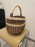 Wicker basket 018b - NaturelyWoven wicker - handmade