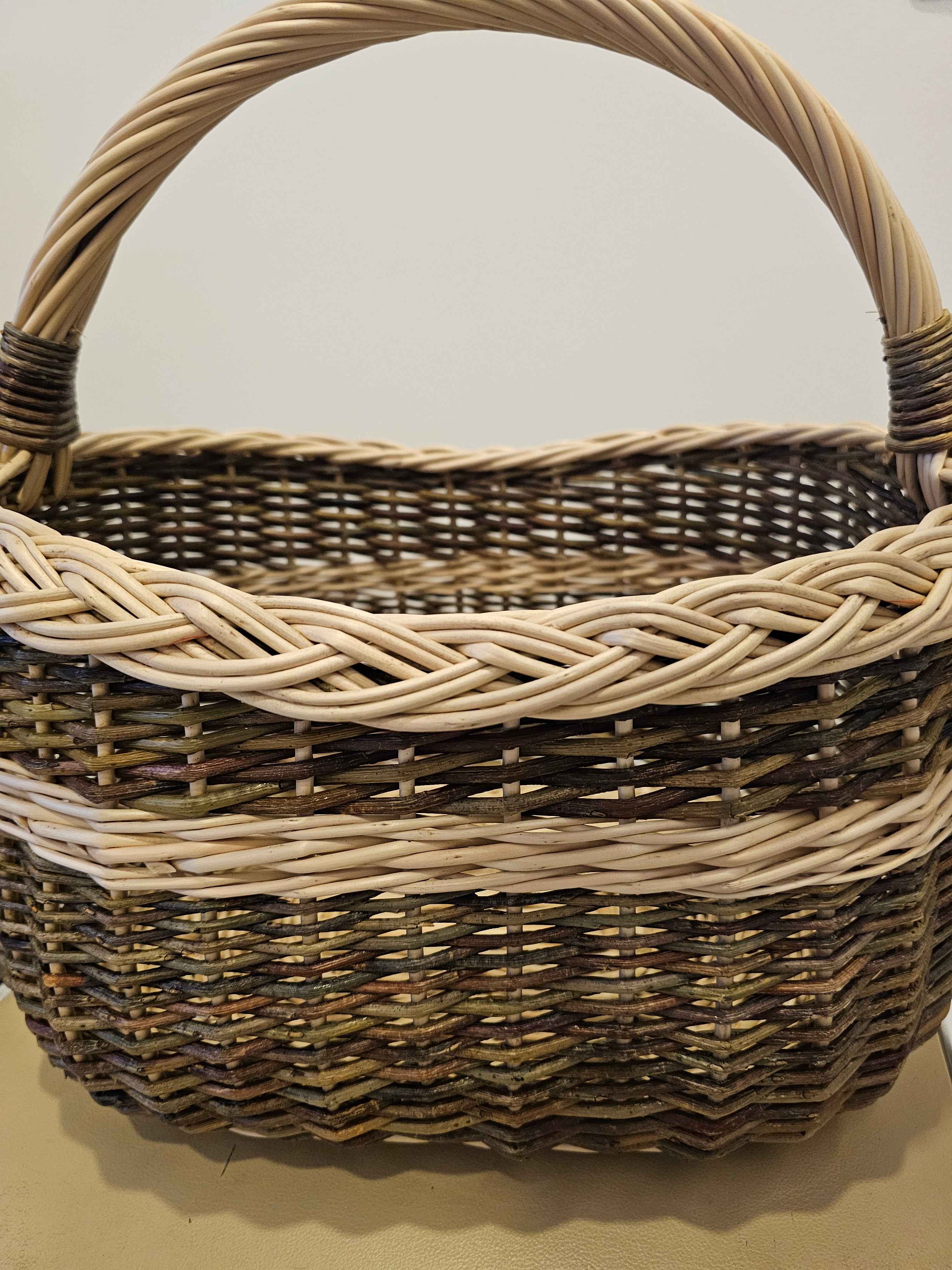 Wicker basket 018b - NaturelyWoven wicker - handmade