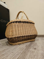 Wicker basket 019r - NaturelyWoven wicker - handmade
