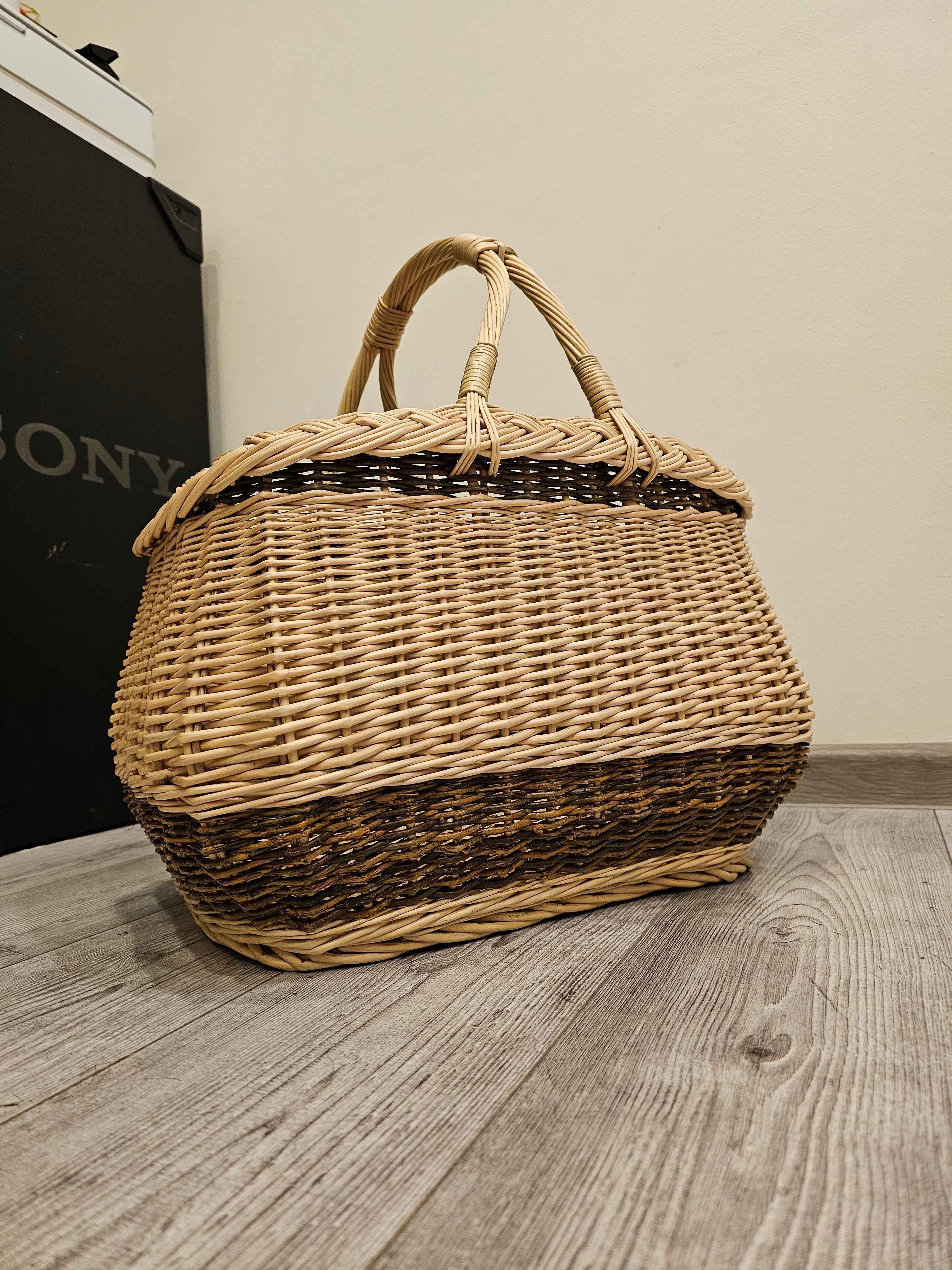 Wicker basket 019r - NaturelyWoven wicker - handmade