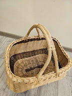 Wicker basket 019r - NaturelyWoven wicker - handmade