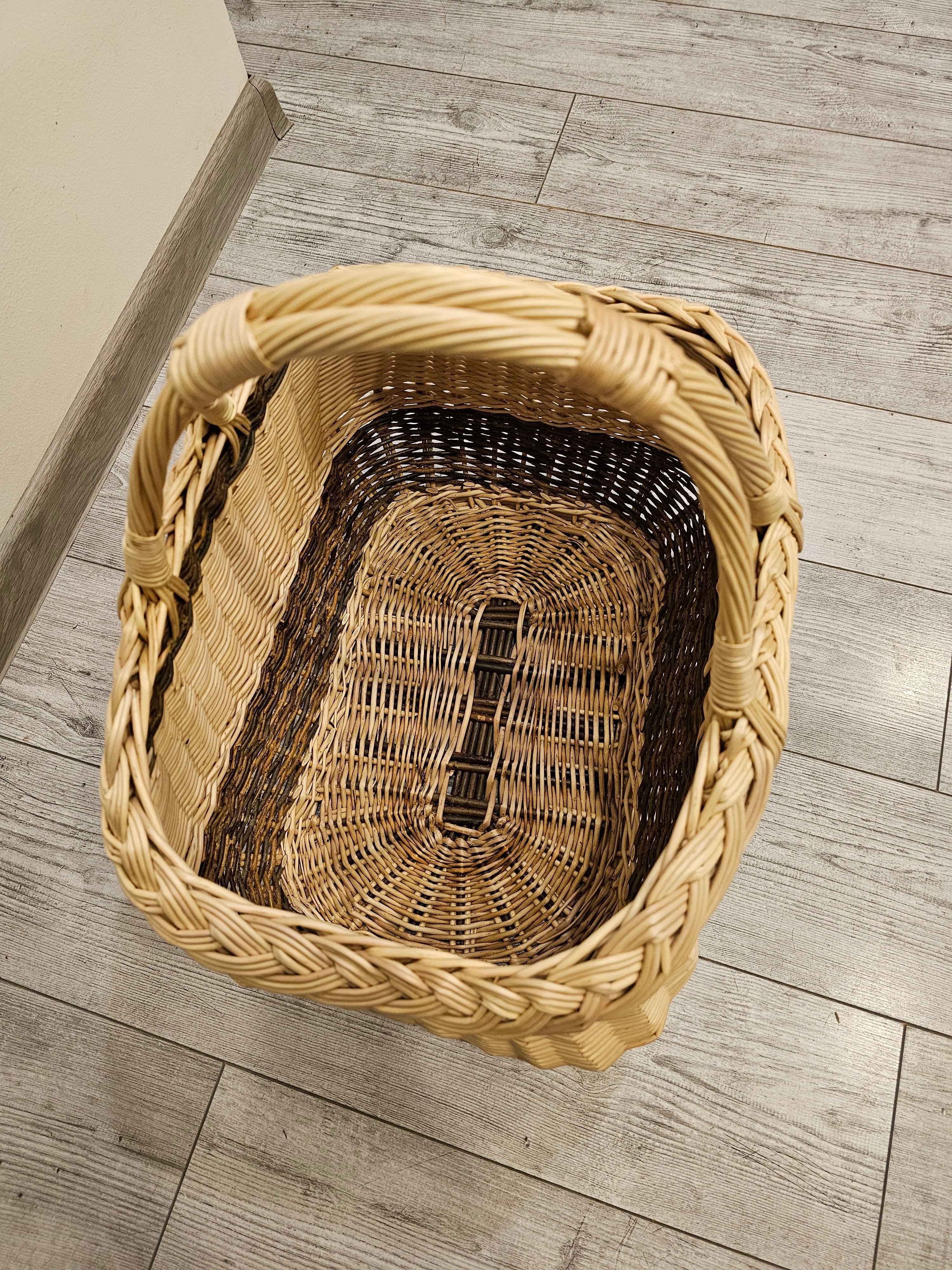 Wicker basket 019r - NaturelyWoven wicker - handmade