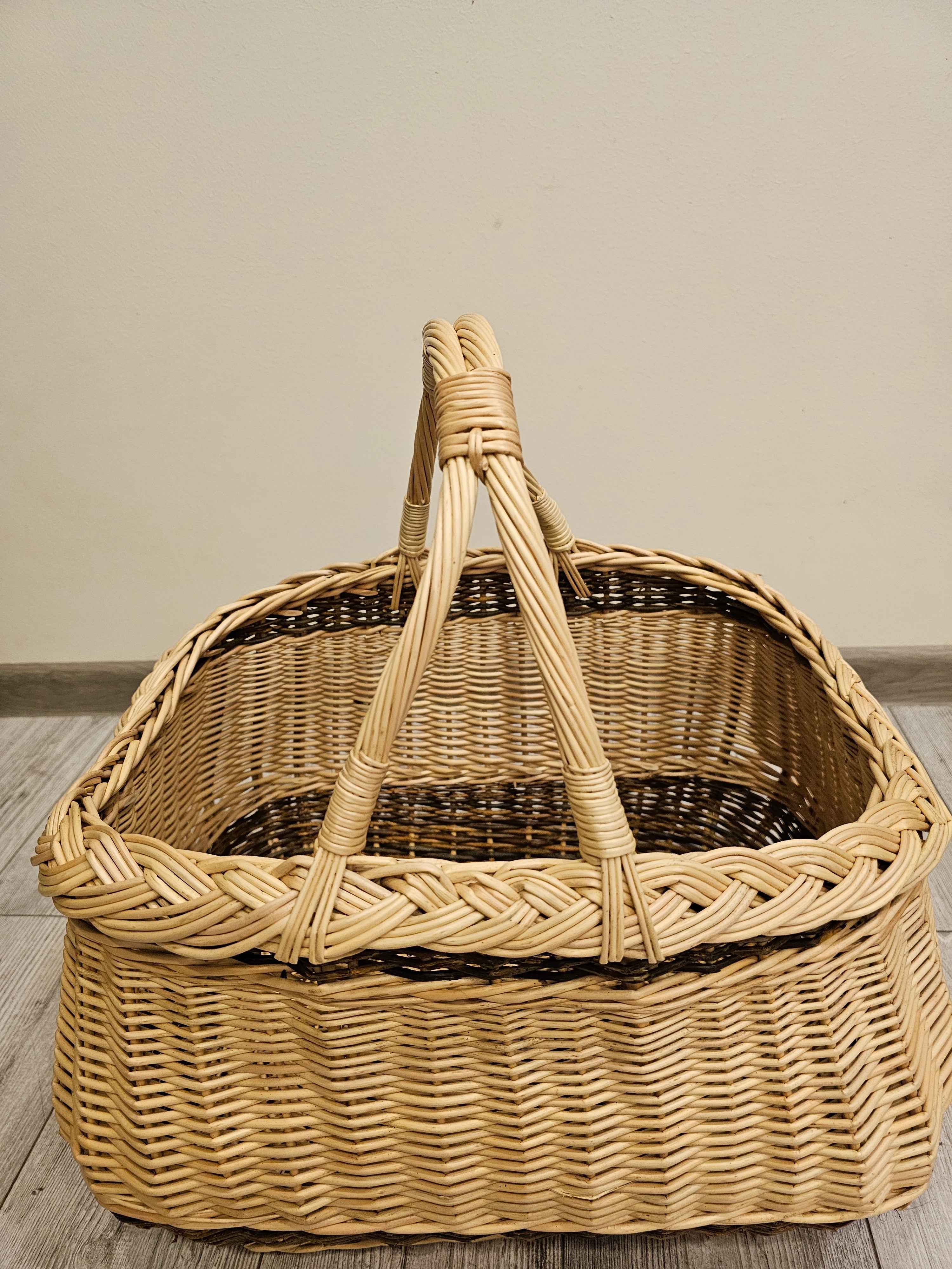 Wicker basket 019r - NaturelyWoven wicker - handmade