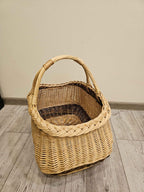 Wicker basket 019r - NaturelyWoven wicker - handmade
