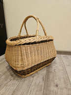 Wicker basket 019r - NaturelyWoven wicker - handmade