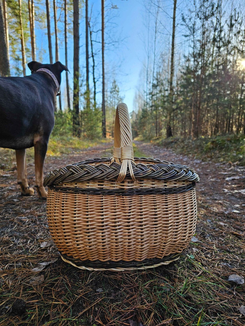 Wicker basket 026r - NaturelyWoven wicker - handmade
