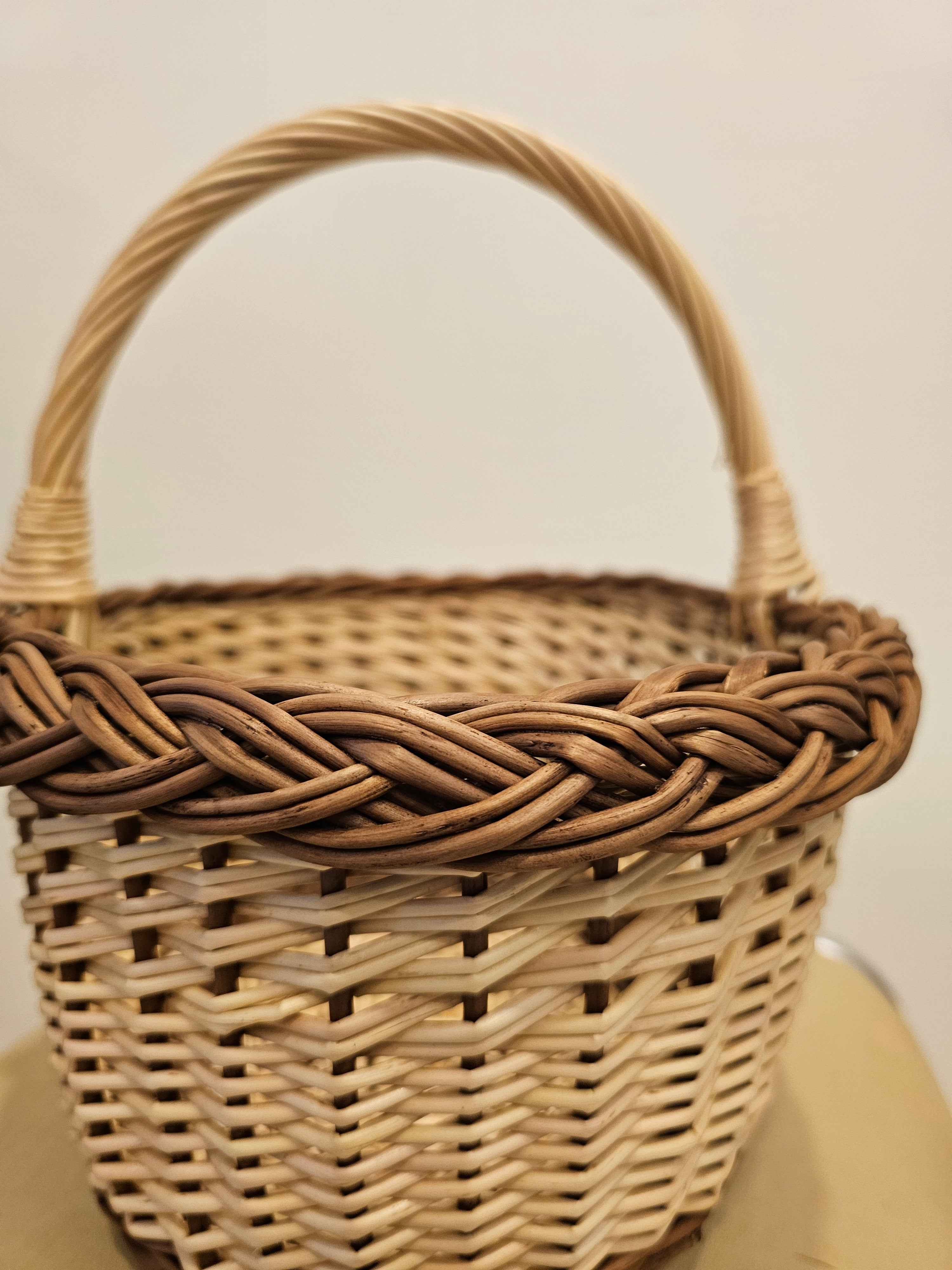 Wicker basket 033b - NaturelyWoven wicker - handmade