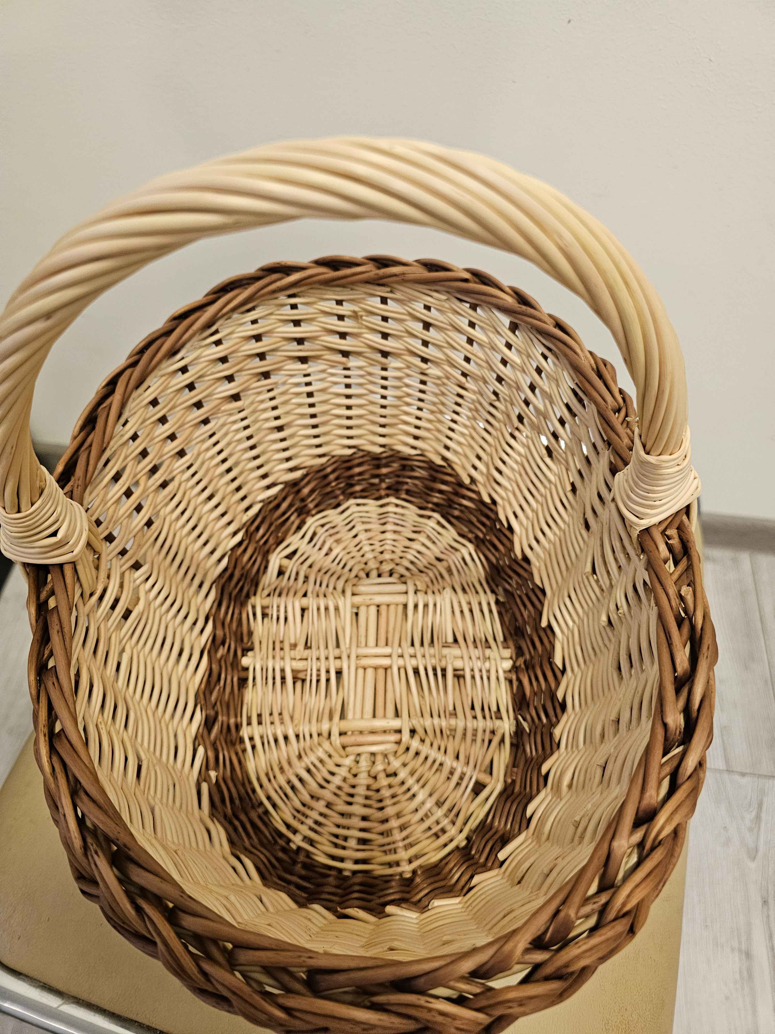 Wicker basket 033b - NaturelyWoven wicker - handmade