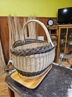 Wicker basket 040r - NaturelyWoven wicker - handmade