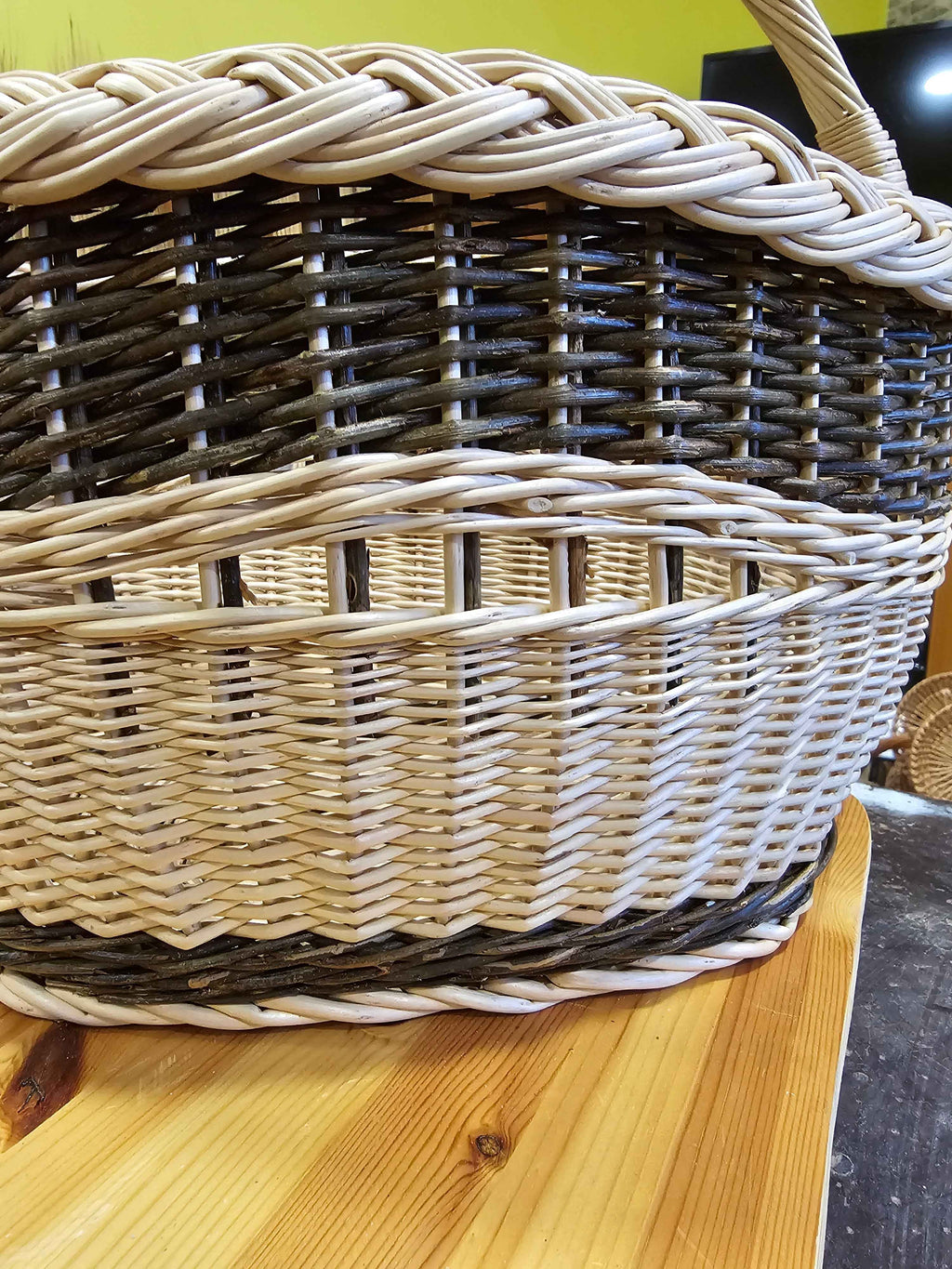 Wicker basket 042r - NaturelyWoven wicker - handmade
