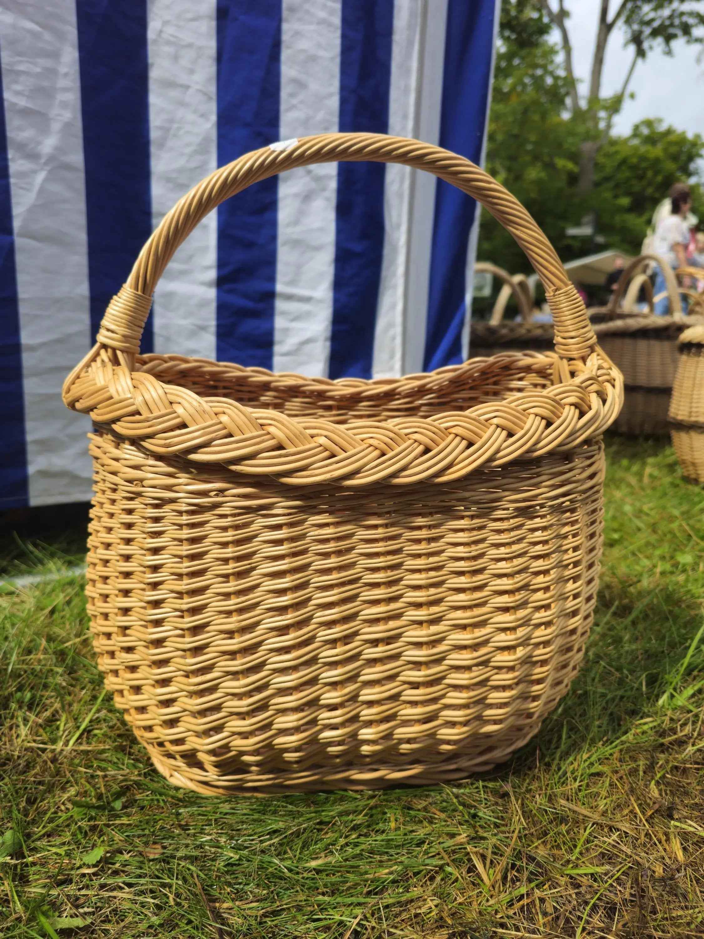 Wicker basket 024r - NaturelyWoven wicker - handmade