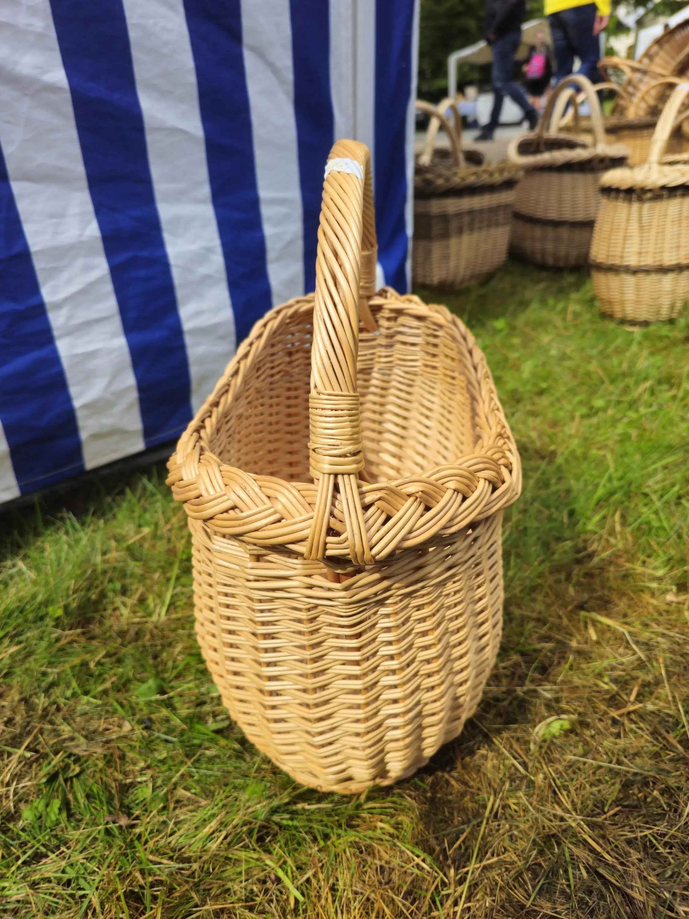 Wicker basket 024r - NaturelyWoven wicker - handmade