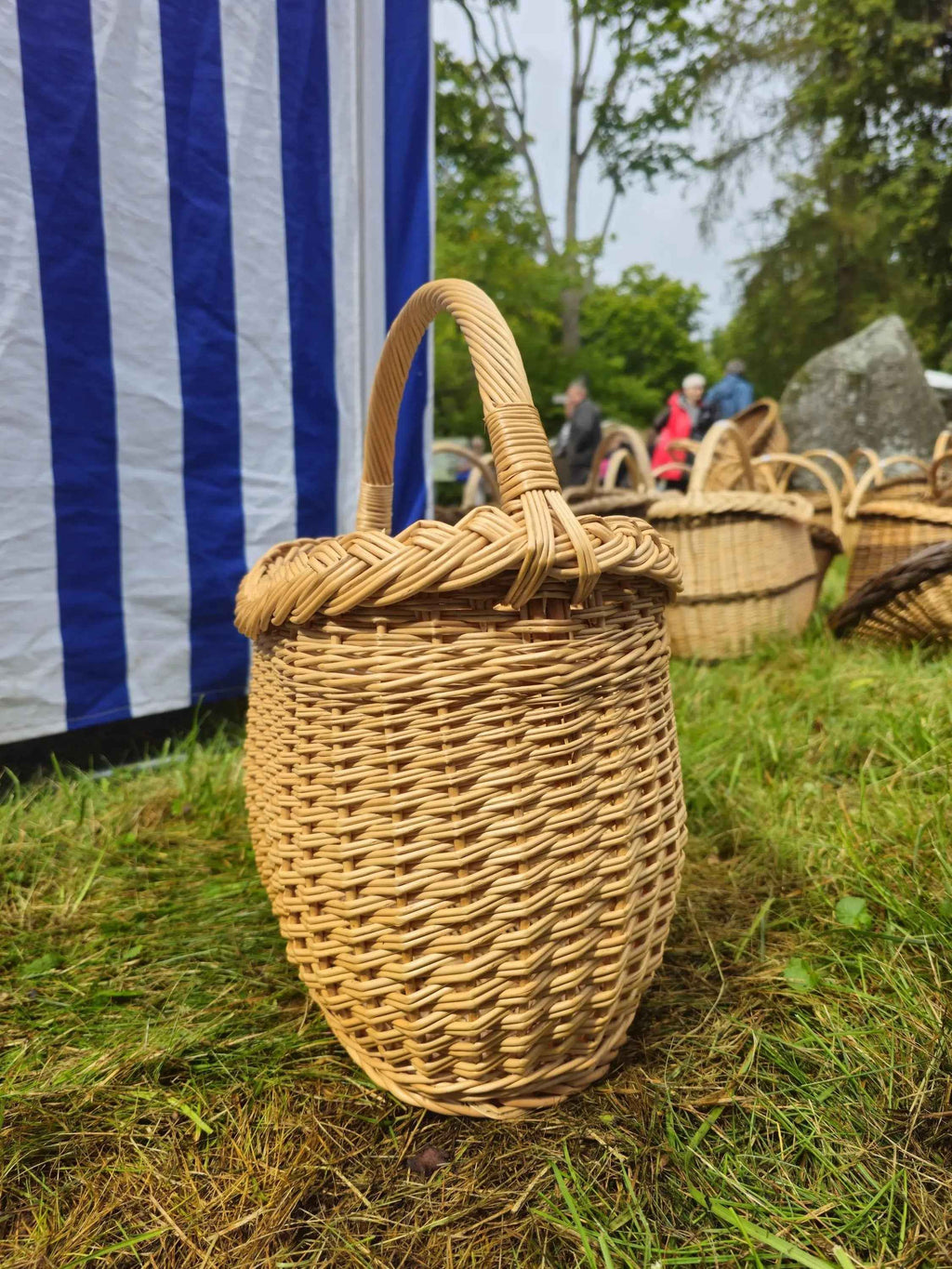 Wicker basket 024r - NaturelyWoven wicker - handmade