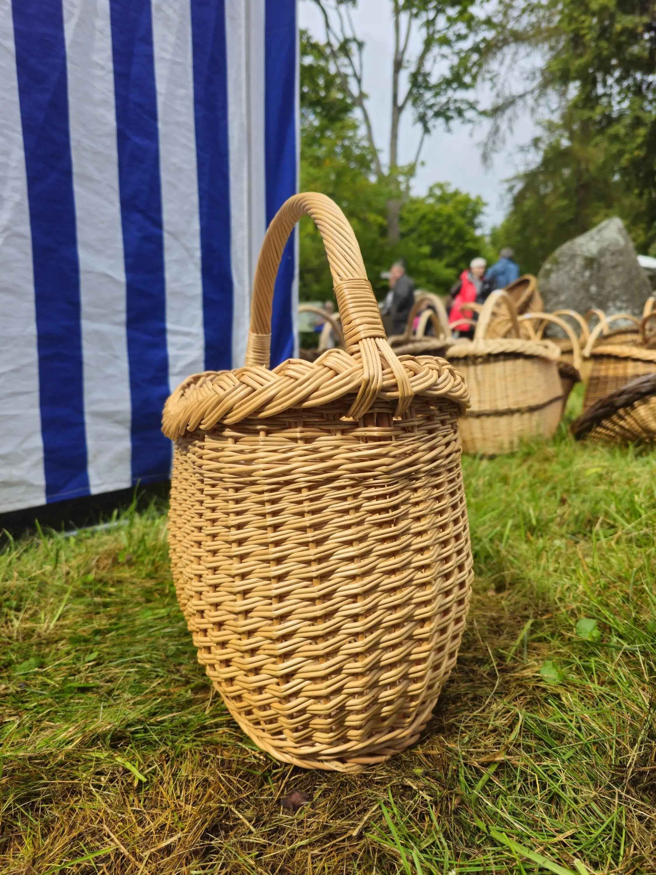 Wicker basket 024r - NaturelyWoven wicker - handmade