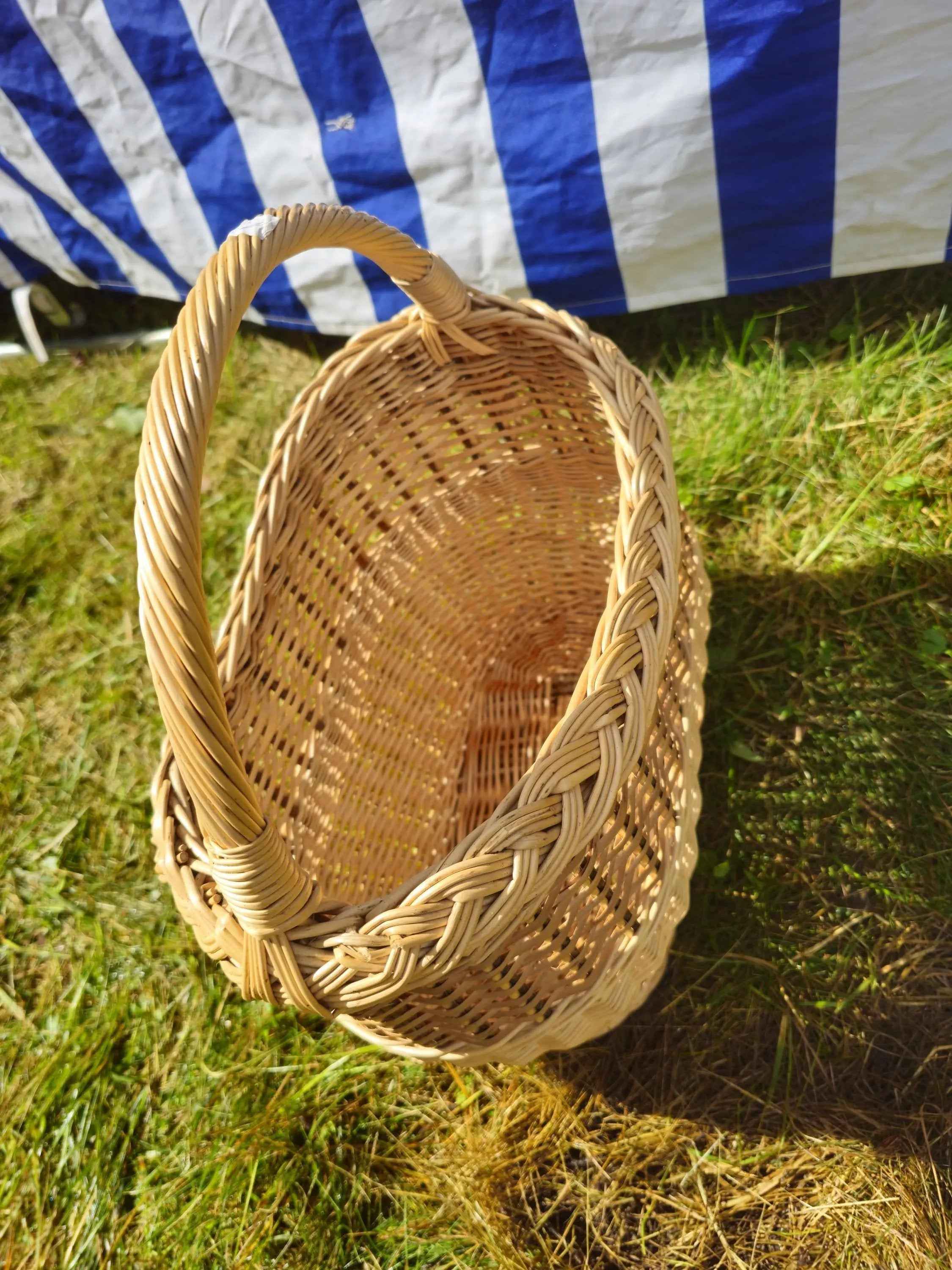 Wicker basket 021r - NaturelyWoven wicker - handmade