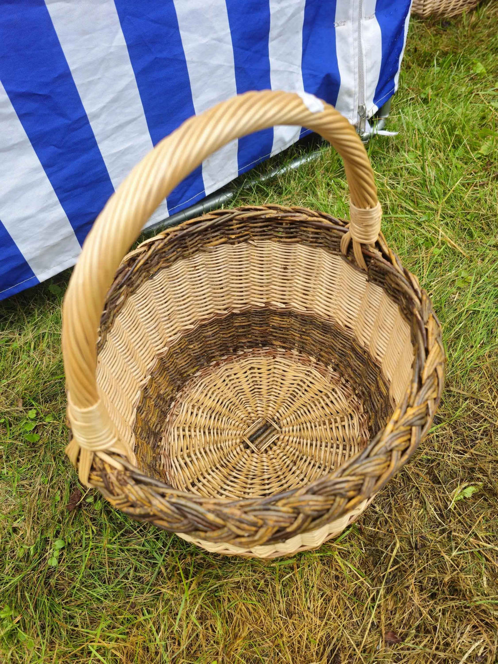 Wicker basket 023r - NaturelyWoven wicker - handmade